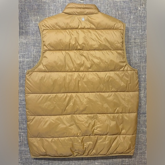 Swiss Tech Puffer Vest Men’s Size Large Peak Technology Tan Zip Front Insulated - Picture 9 of 10